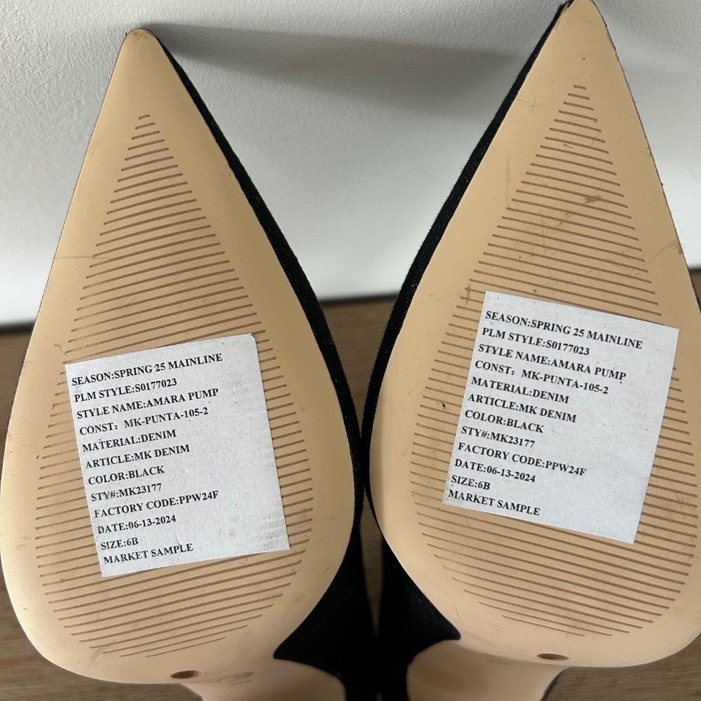 Michael Kors Amara Pump | Size 6M | Black Denim | Market Sample | New - Picture 13 of 13